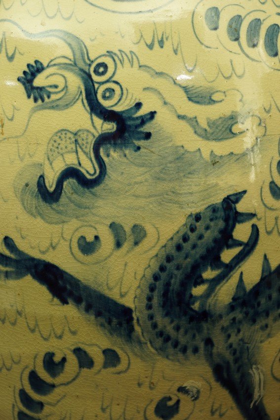 Vase orné d'un dragon, céramique, Chine, dynastie Qing, XVIIIe siècle-photo-2