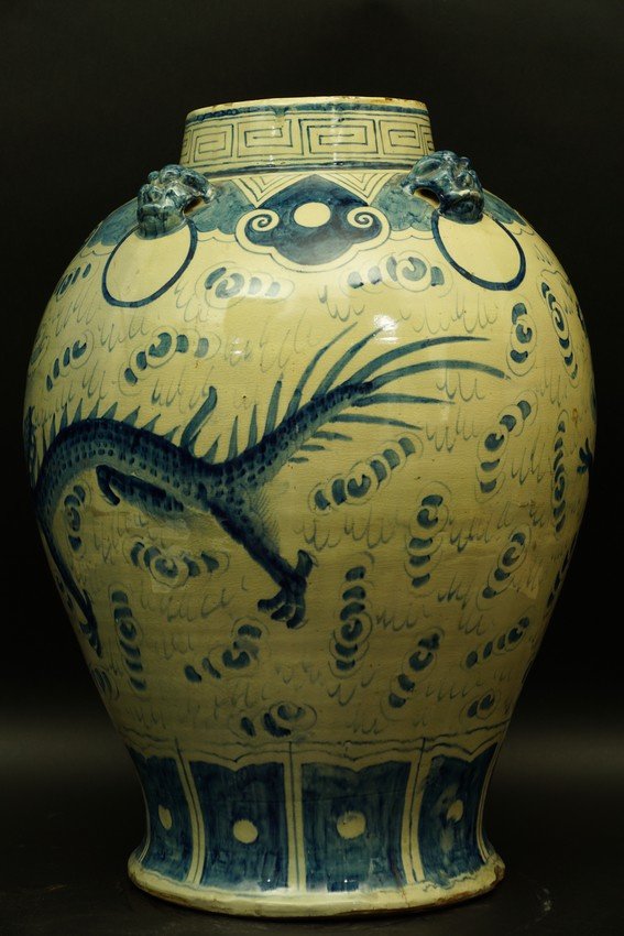 Vase orné d'un dragon, céramique, Chine, dynastie Qing, XVIIIe siècle-photo-3