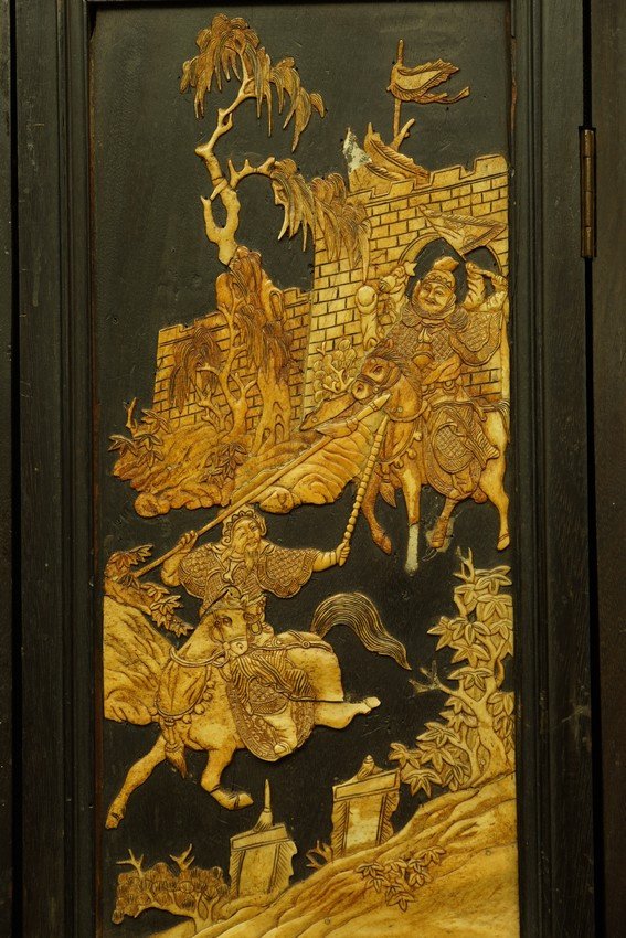 Screen Depicting A Battle Scene, China, Qing Dynasty, 19th Century-photo-3