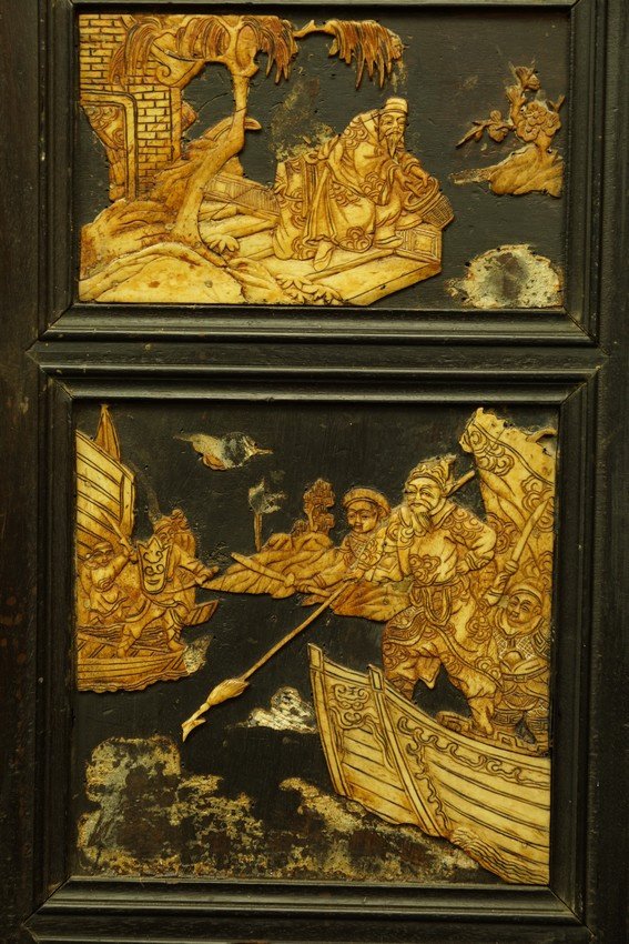 Screen Depicting A Battle Scene, China, Qing Dynasty, 19th Century-photo-3