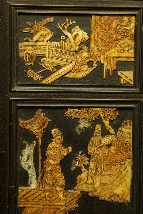 Screen Depicting A Battle Scene, China, Qing Dynasty, 19th Century-photo-5