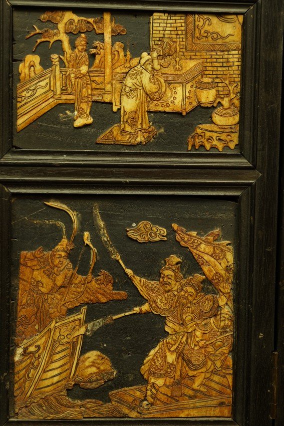 Screen Depicting A Battle Scene, China, Qing Dynasty, 19th Century-photo-6
