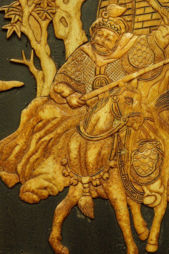 Screen Depicting A Battle Scene, China, Qing Dynasty, 19th Century-photo-7