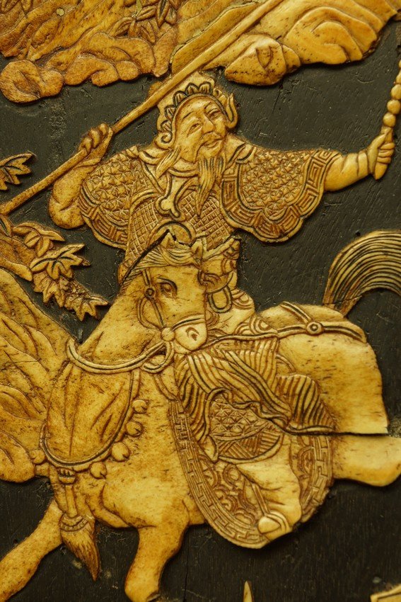 Screen Depicting A Battle Scene, China, Qing Dynasty, 19th Century-photo-8
