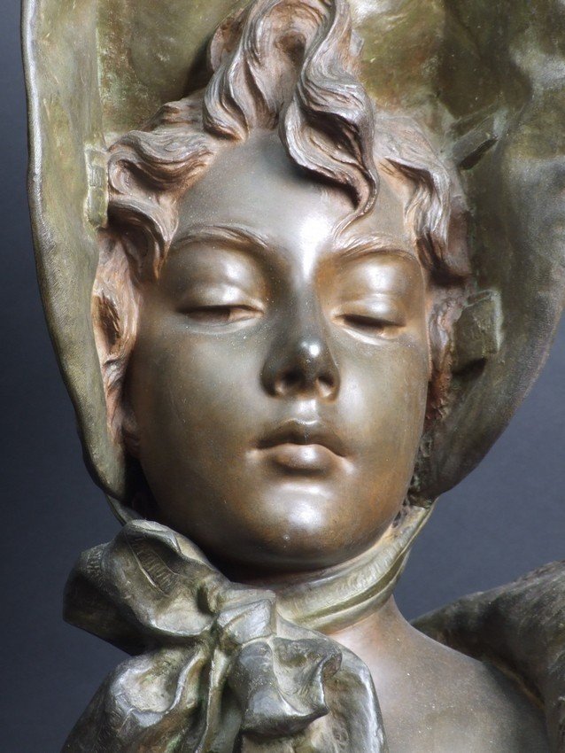 Mademoiselle Lange,  métal, Emmanuel  Villanis, France, XIXe/XXe siècles-photo-4