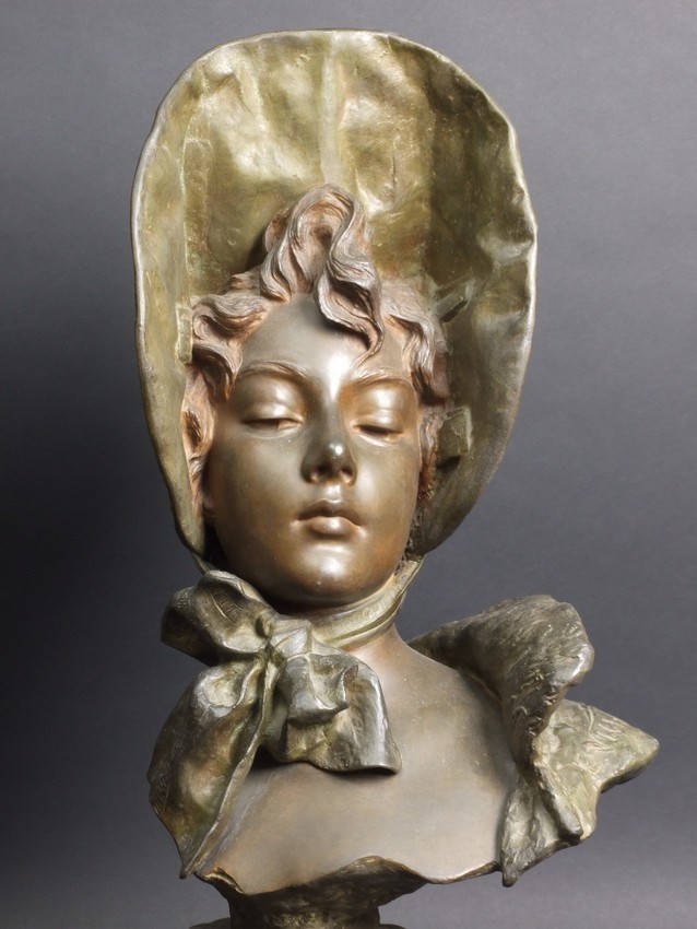 Mademoiselle Lange,  métal, Emmanuel  Villanis, France, XIXe/XXe siècles