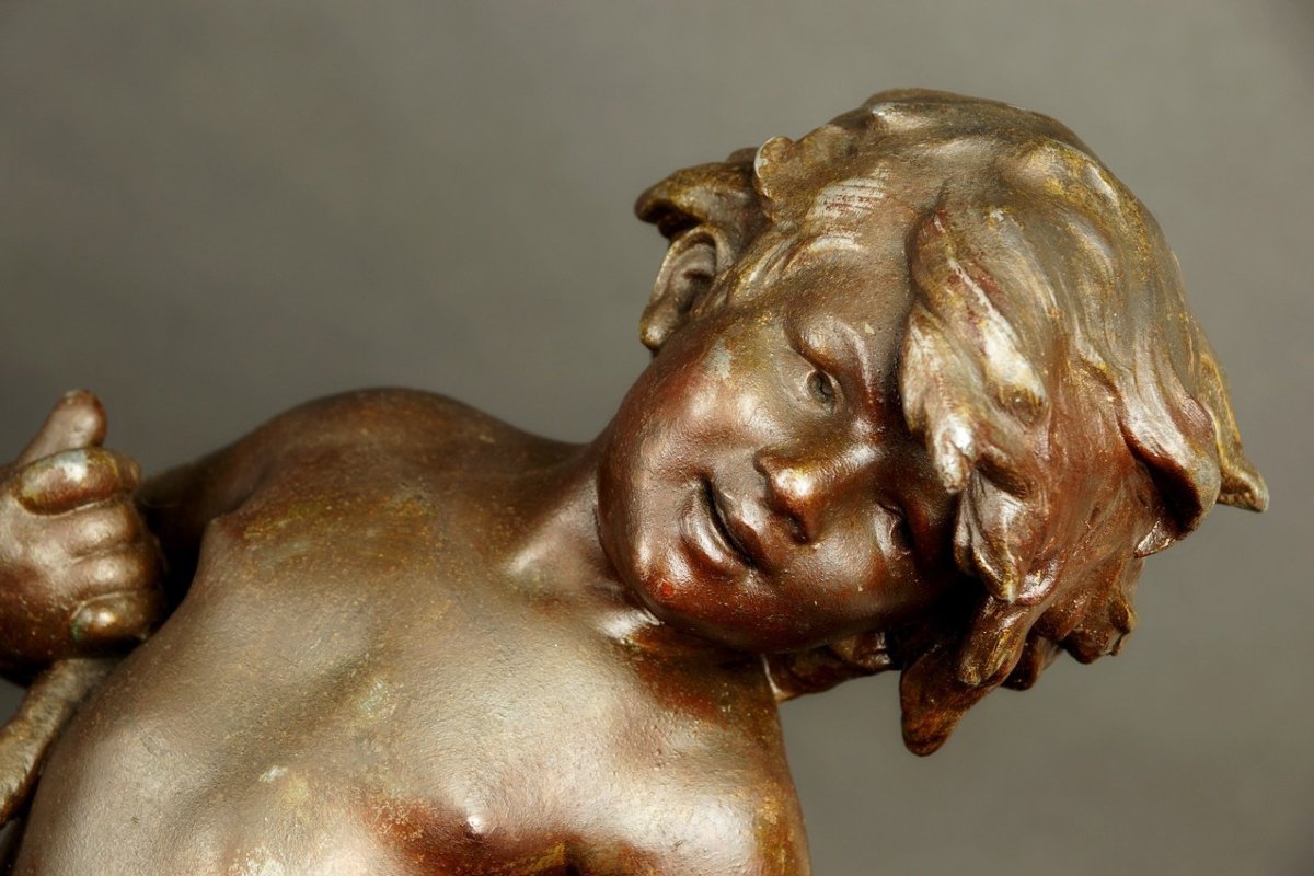  Porteur d'eau, Auguste Moreau, métal,    XIXe /XXe siècle -photo-2