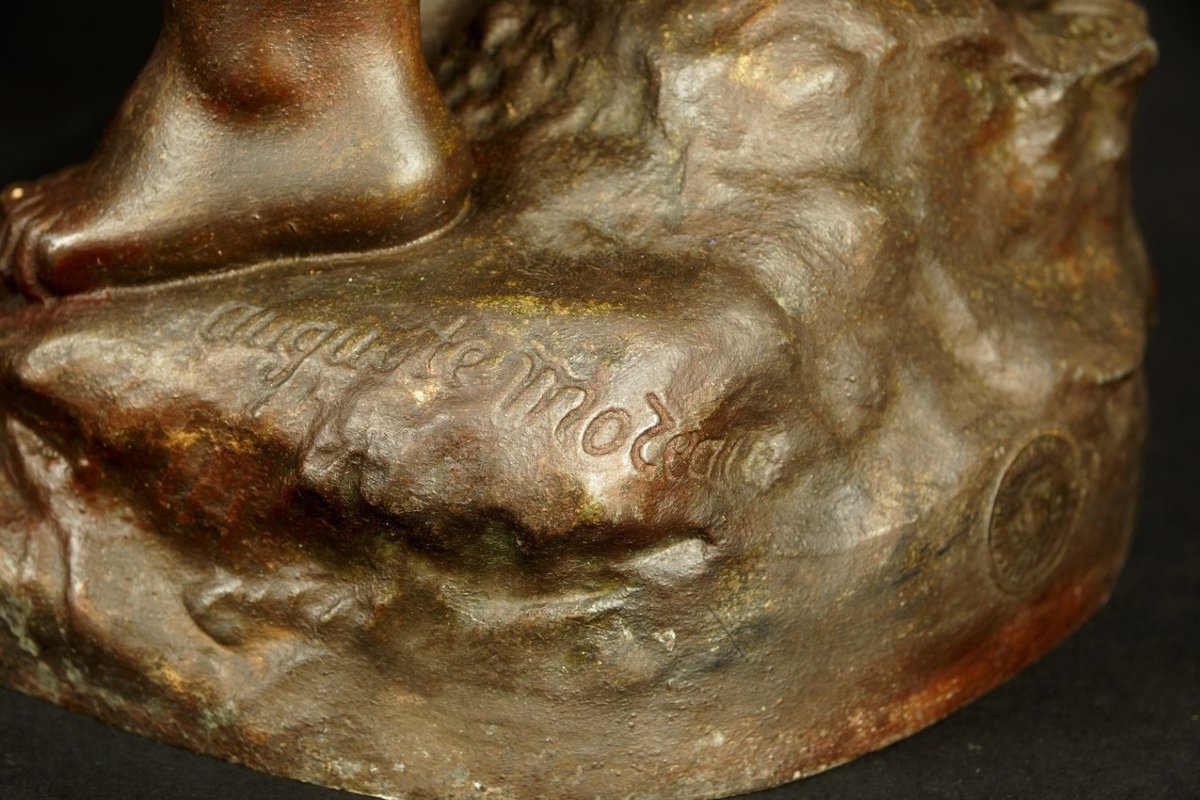  Porteur d'eau, Auguste Moreau, métal,    XIXe /XXe siècle -photo-7