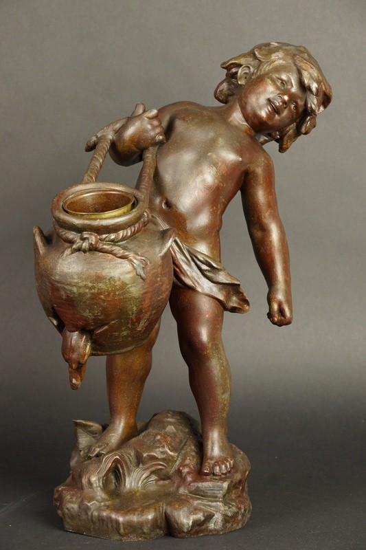 Porteur d'eau, Auguste Moreau, métal,    XIXe /XXe siècle 