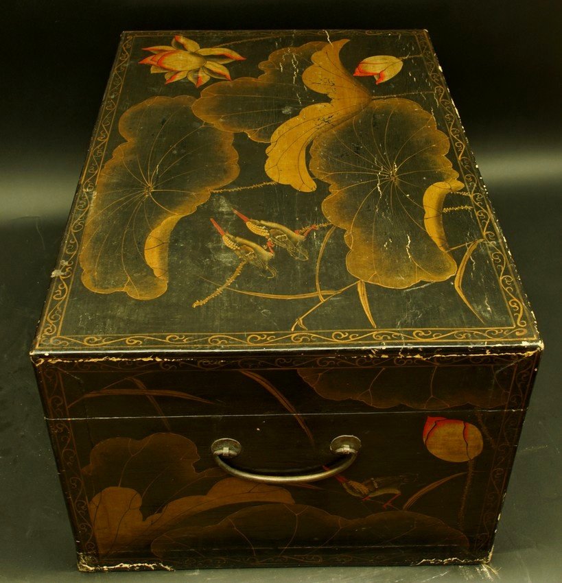 Box Decorated With Lotus Motifs. Japan, 19th/20th Century-photo-4