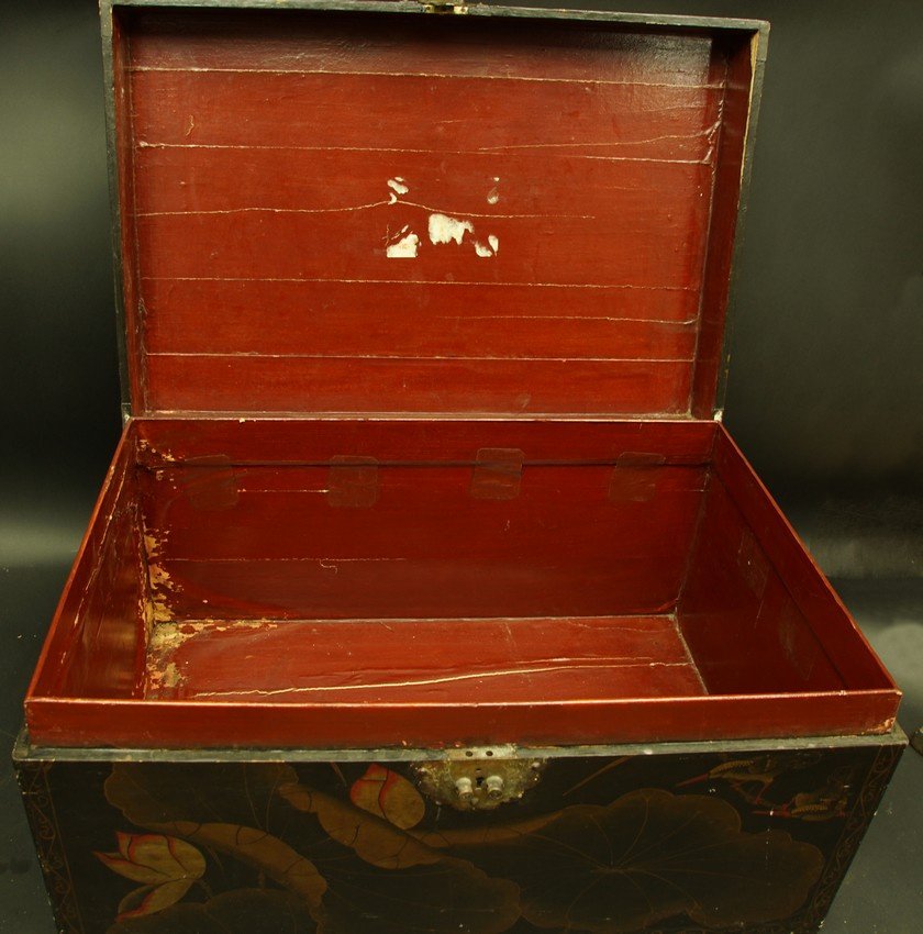 Box Decorated With Lotus Motifs. Japan, 19th/20th Century-photo-4