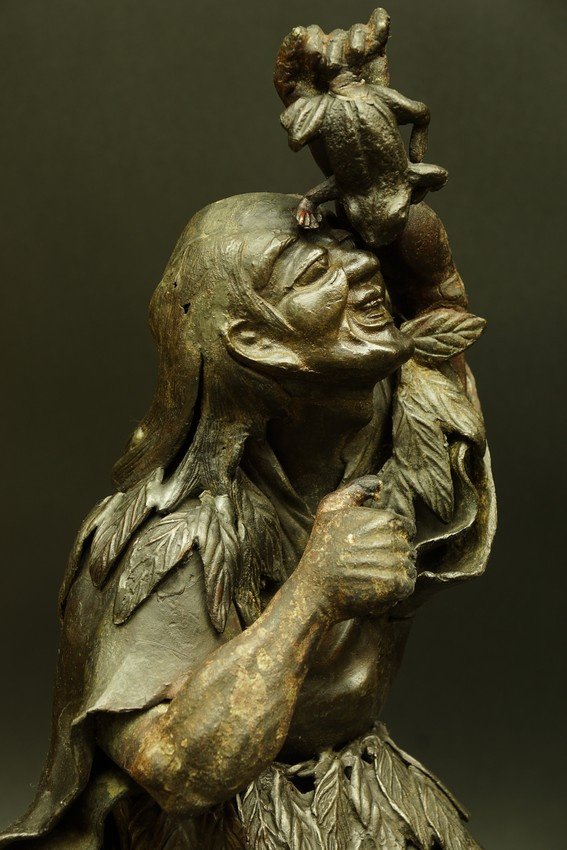 Homme avec une grenouille, Japon, XIXe/XXe siècle-photo-4