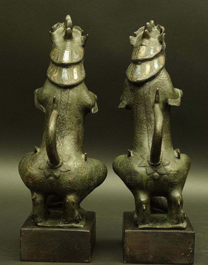 Temple Guardians, Bronze, Thailand (?), 19th Century-photo-3