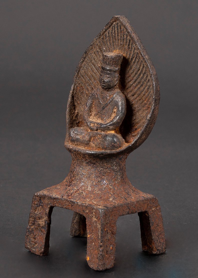 Bouddha dans une mandorla, fonte, Chine/Japon, XVIIIe siècle.-photo-2