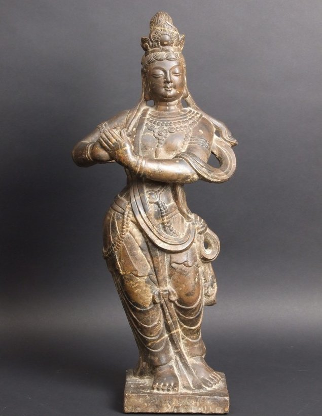 Bodhisattva Guaynin, Stone, China, 19th/20th Century.