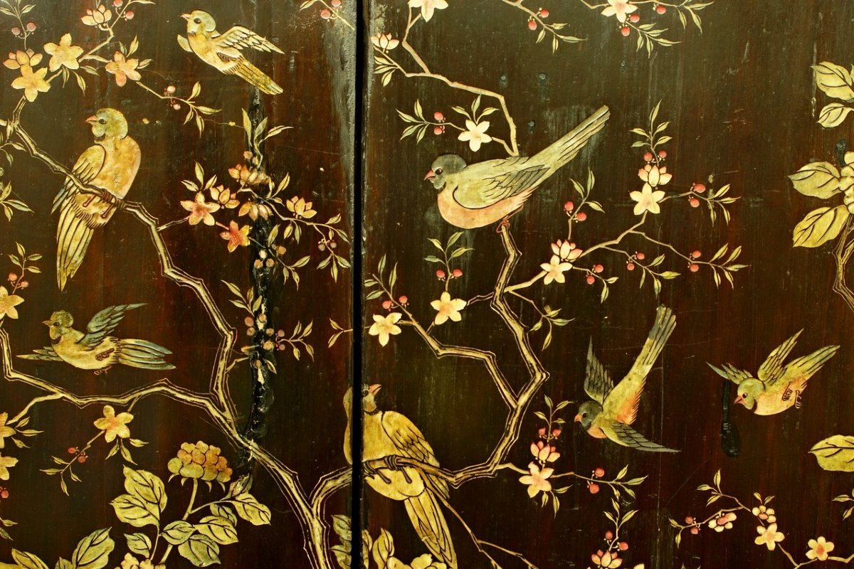 Paravent représentant une scène de genre, Chine, XVIIIe siècle (?)-photo-8