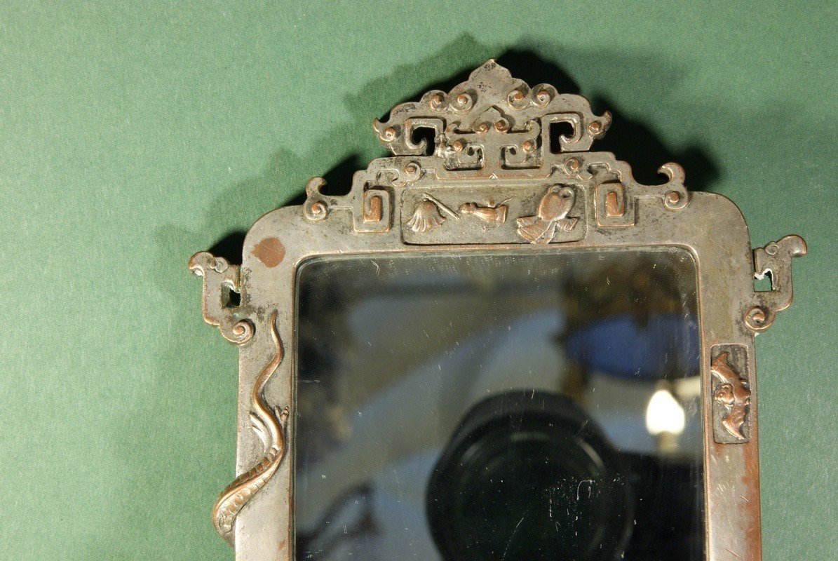 Miroir à poignée, Chine  (?), XIXe / XXe siècle-photo-3
