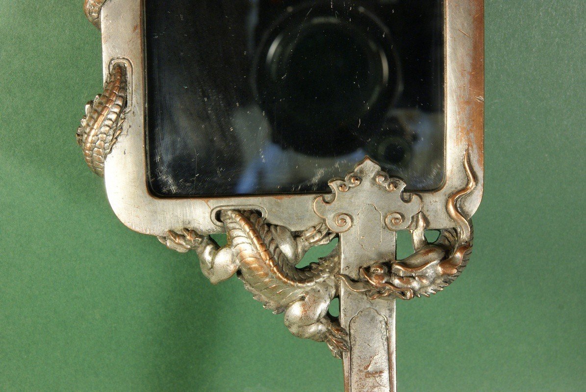 Miroir à poignée, Chine  (?), XIXe / XXe siècle-photo-4