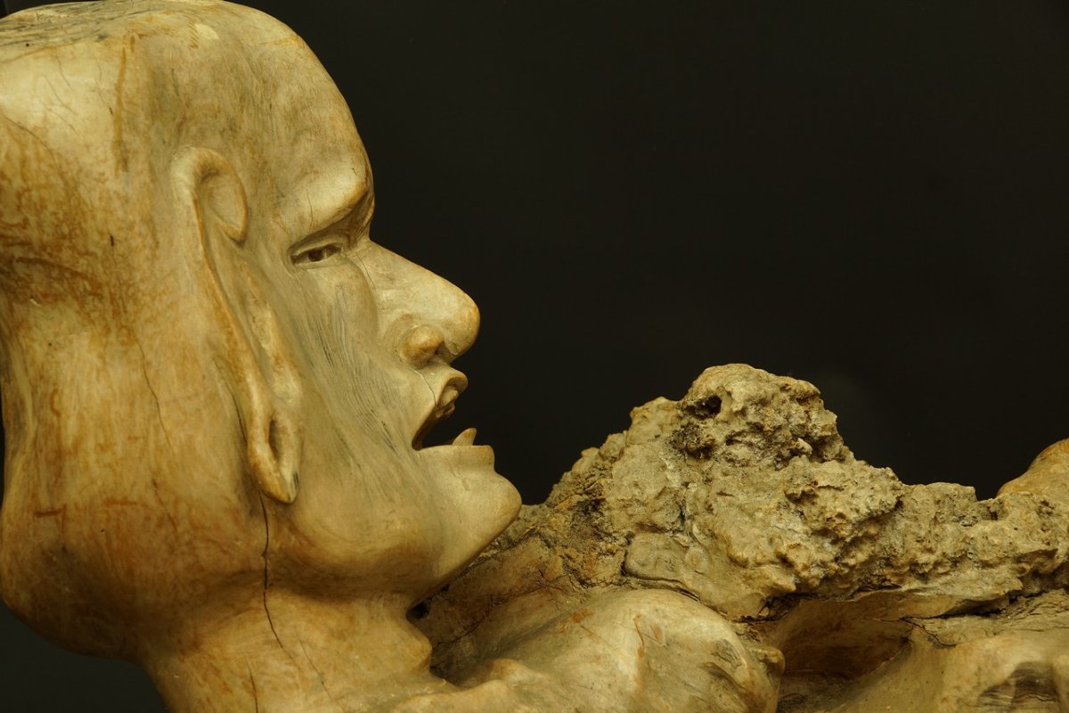 Motherhood, Root Sculpture, Bali, 20th Century.-photo-1