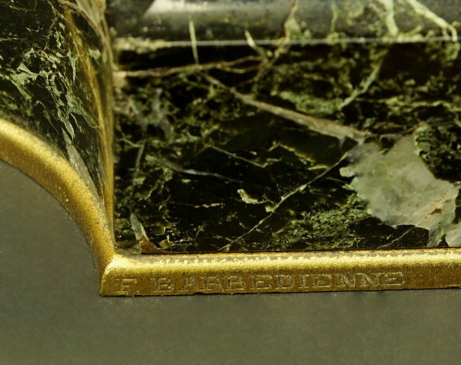 Vase de palais, marbre et bronze doré, F. Barbedienne, deuxième moitié du XIXe siècle.-photo-2
