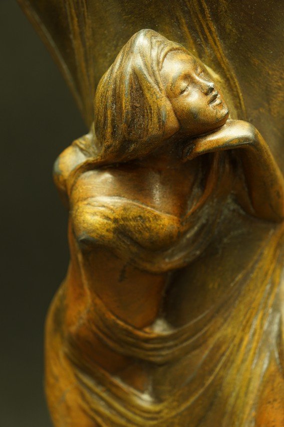 Vases ornés de figures féminines, Charles-Émile Jonchery, France, Art nouveau, vers 1900.-photo-2