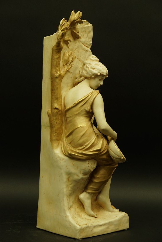La femme à la luth - vase, Royal Dux Bohemia, Art nouveau, 1900-1910-photo-5