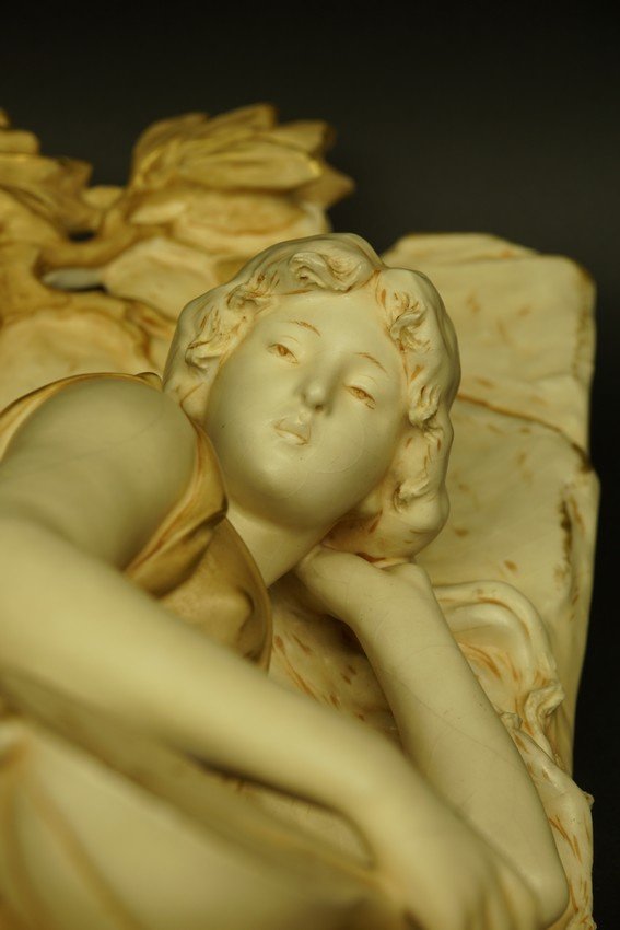 La femme à la luth - vase, Royal Dux Bohemia, Art nouveau, 1900-1910-photo-7