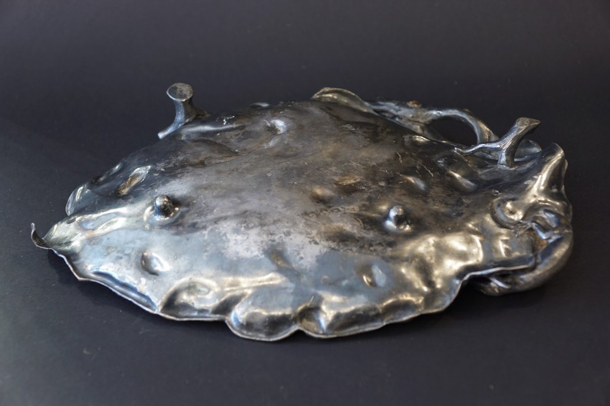 Tray Featuring A Child And A Lizard, Wmf, Germany, Art Nouveau, 19th/20th Centuries.-photo-3