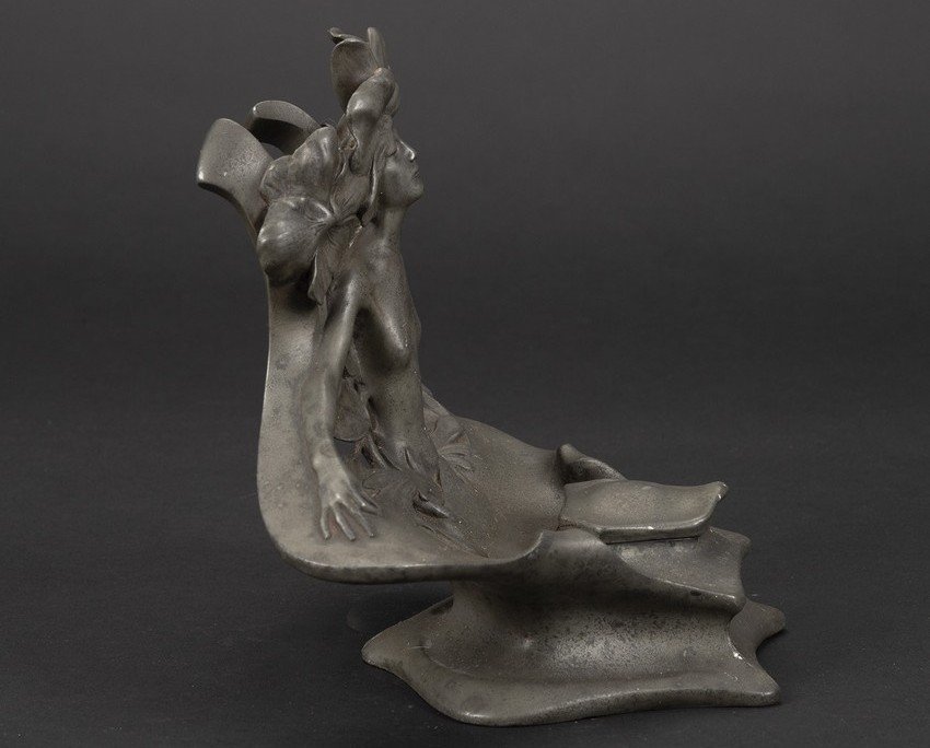 Encrier, Art nouveau, étain, Maurice Maignan (1868-1946), Paris, vers 1900.-photo-2