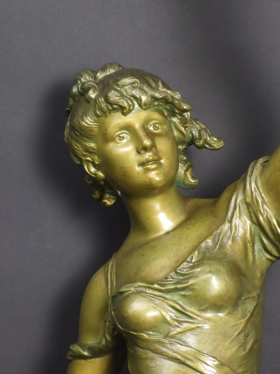"églantine" Lamp, Auguste Moreau, France, 19th/20th Century.-photo-4