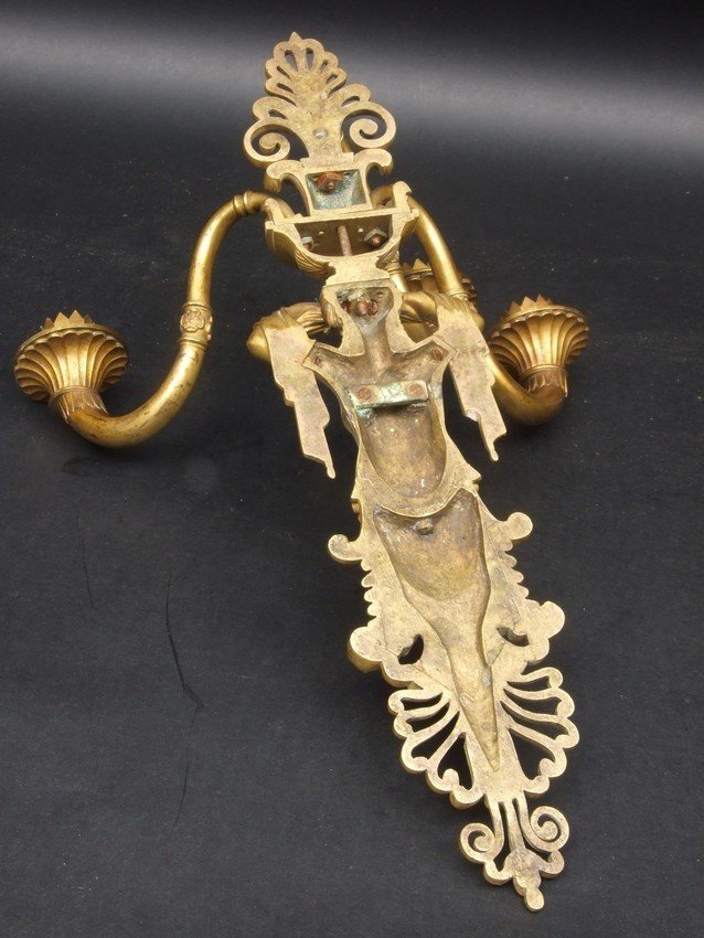 Applique de style Empire, bronze doré, début du XIXe siècle.-photo-1