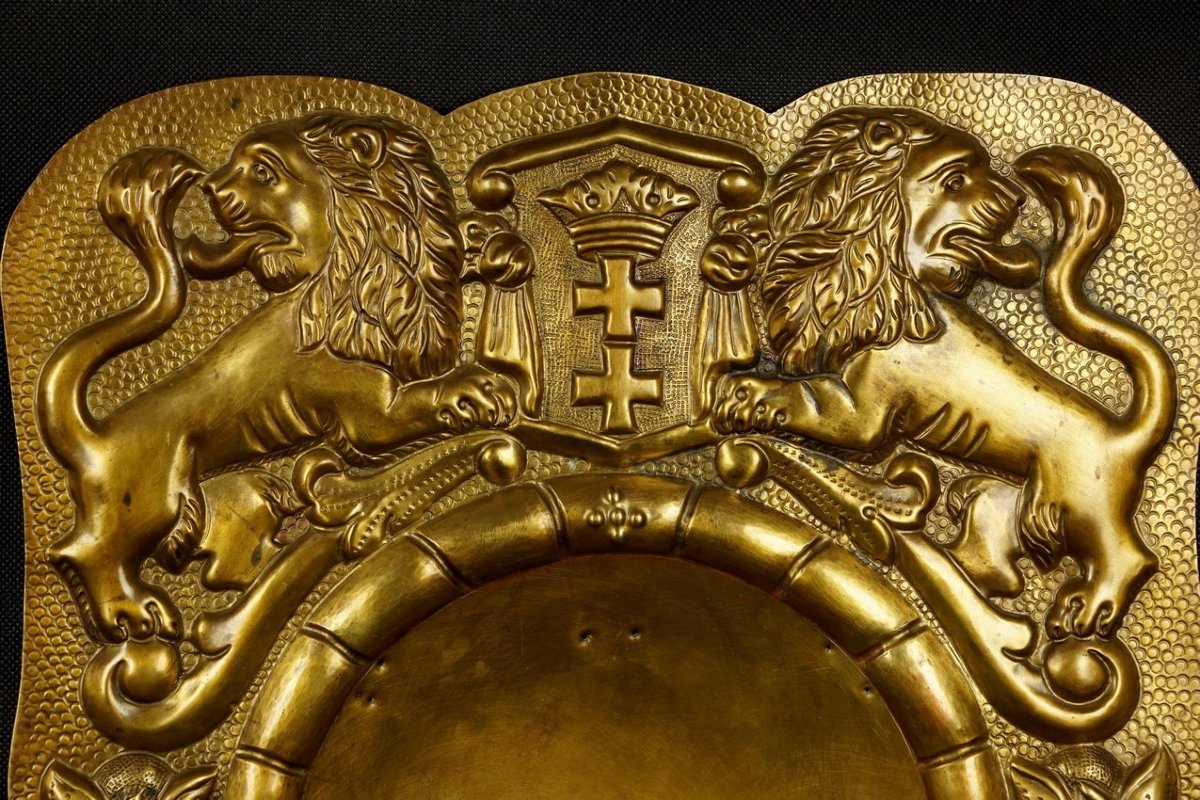 Wall Sconce By Artur Greiser And A. Winkler, Brass, Gdańsk, 1939.-photo-3