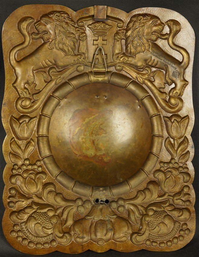 Wall Sconce By Artur Greiser And A. Winkler, Brass, Gdańsk, 1939.-photo-1