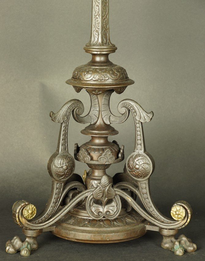 Pair Of Candelabra, Bronze, Second Half Of The 19th Century.-photo-3