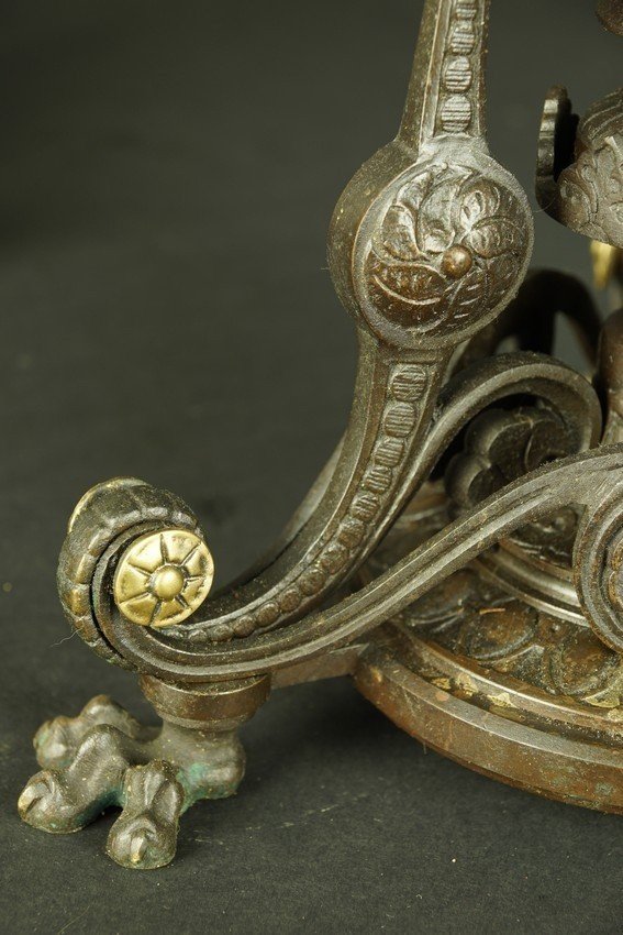 Pair Of Candelabra, Bronze, Second Half Of The 19th Century.-photo-1