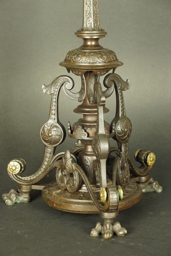 Pair Of Candelabra, Bronze, Second Half Of The 19th Century.-photo-2
