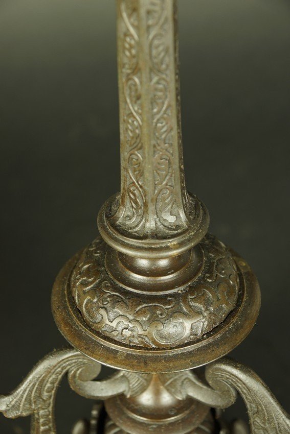 Pair Of Candelabra, Bronze, Second Half Of The 19th Century.-photo-5