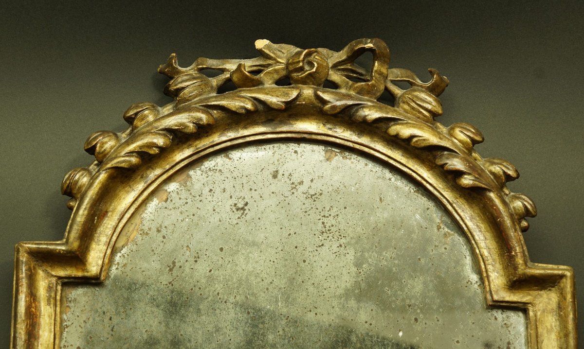 Miroir de style Louis XV, bois doré, XVIIIe siècle.-photo-4
