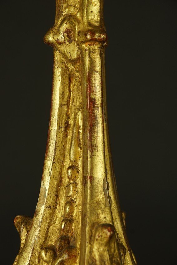 Chandelier baroque, bois doré, XVIIe/XVIIIe siècle-photo-1