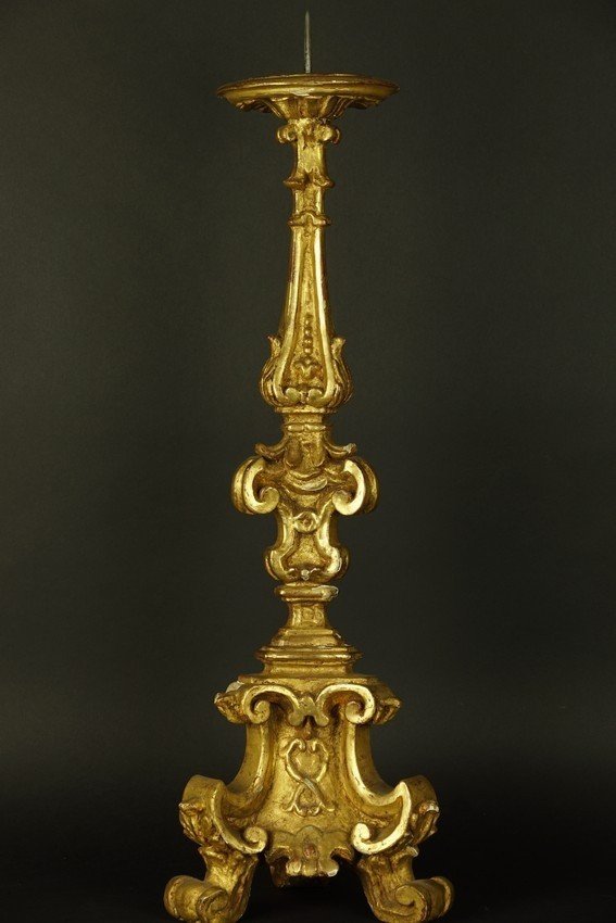 Chandelier baroque, bois doré, XVIIe/XVIIIe siècle