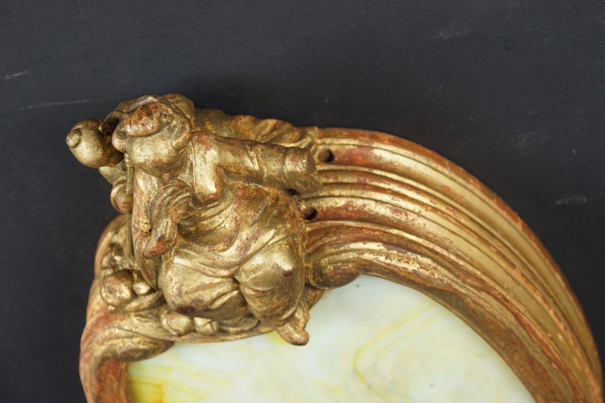 Wall Sconce, Wood And Glass, 19th/20th Century.-photo-5