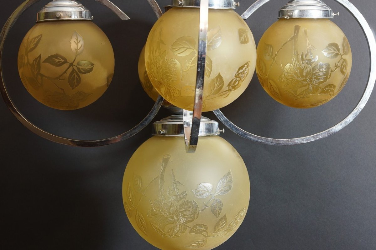 Art Deco Lamp, Deveau, Paris-pantin, 1920s–1930s.-photo-3