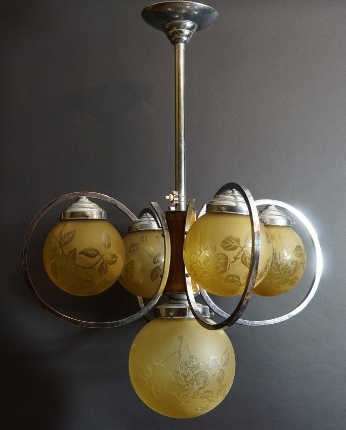 Art Deco Lamp, Deveau, Paris-pantin, 1920s–1930s.
