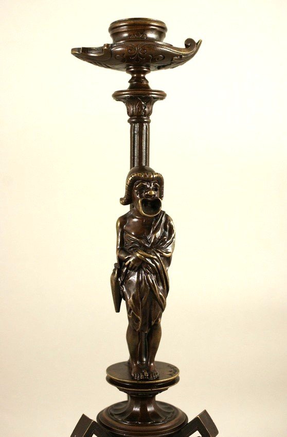 Pair Of Candlesticks, étienne Mélingue (1807–1875), France, Mid-19th Century.-photo-2
