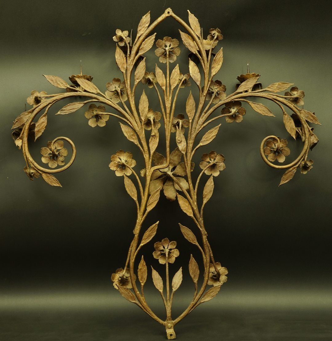Wall Sconce, Art Nouveau, Wrought Iron, Circa 1900.-photo-3