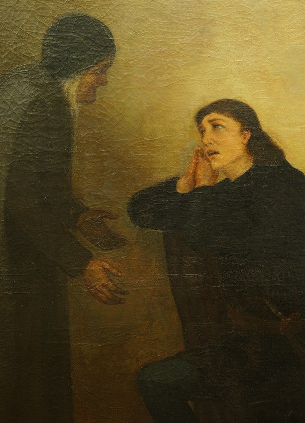 "spiritual Refuge", Fernand Aelman, Belgium, 19th Century.-photo-2
