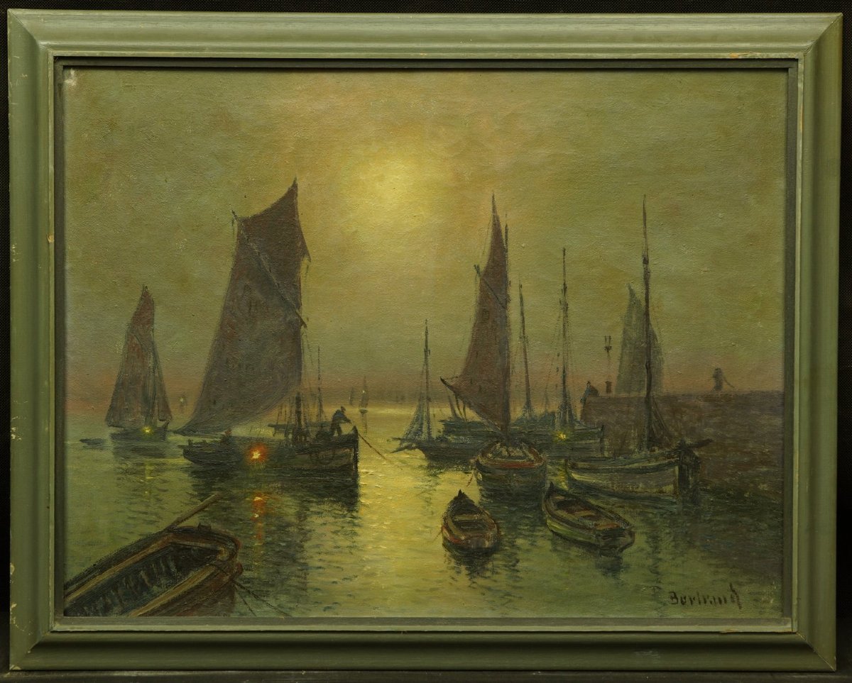 "fishing Port," Pierre Philippe Bertrand (1884–1975), France, 20th Century.