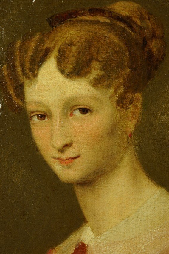Portrait d'Hortense Allart de Meritens, Abel de Pujol (1785-1861), première moitié du XIXesièc -photo-4