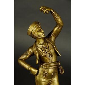 Danseur Espagnol,  A.J. Lavergne, bronze, France, seconde moitié du XIXe siècle.