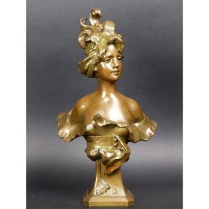 Jeune fille à la coiffure Art nouveau, A. Nelson, XIXe/XXe siècle